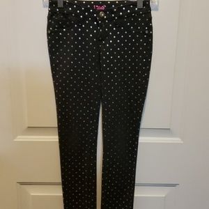 NWOT Adorable Black metallic polka dot Jean's 🤩